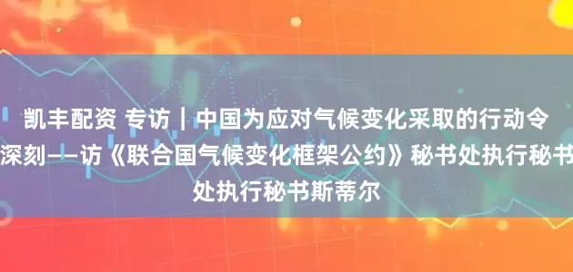 凯丰配资 专访｜中国为应对气候变化采取的行动令人印象深刻——访《联合国气候变化框架公约》秘书处执行秘书斯蒂尔